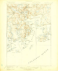 Machias Maine Historical topographic map, 1:62500 scale, 15 X 15 Minute, Year 1918