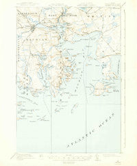 Machias Maine Historical topographic map, 1:62500 scale, 15 X 15 Minute, Year 1918