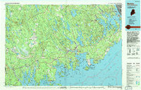 Machias Maine Historical topographic map, 1:100000 scale, 30 X 60 Minute, Year 1994