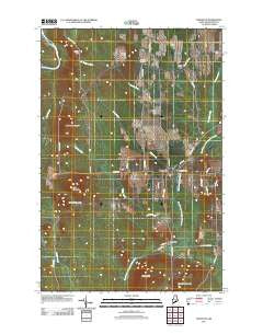 Mapleton Maine Historical topographic map, 1:24000 scale, 7.5 X 7.5 Minute, Year 2011