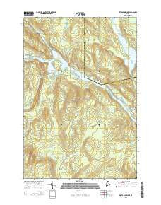 Mattaseunk Lake Maine Current topographic map, 1:24000 scale, 7.5 X 7.5 Minute, Year 2014