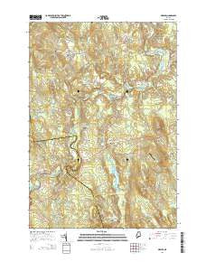 Mercer Maine Current topographic map, 1:24000 scale, 7.5 X 7.5 Minute, Year 2014