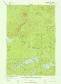 Millinocket Lake Maine Historical topographic map, 1:62500 scale, 15 X 15 Minute, Year 1954