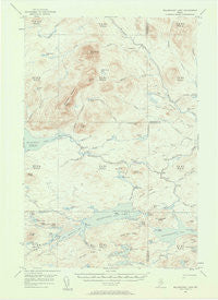 Millinocket Lake Maine Historical topographic map, 1:62500 scale, 15 X 15 Minute, Year 1954