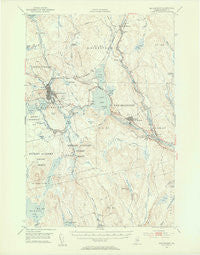 Millinocket Maine Historical topographic map, 1:62500 scale, 15 X 15 Minute, Year 1951
