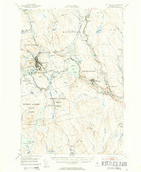 Millinocket Maine Historical topographic map, 1:62500 scale, 15 X 15 Minute, Year 1951