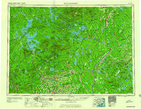 Millinocket Maine Historical topographic map, 1:250000 scale, 1 X 2 Degree, Year 1960