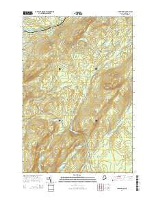 Misery Knob Maine Current topographic map, 1:24000 scale, 7.5 X 7.5 Minute, Year 2014