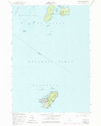 Monhegan Maine Historical topographic map, 1:24000 scale, 7.5 X 7.5 Minute, Year 1955