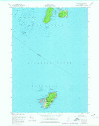 Monhegan Maine Historical topographic map, 1:24000 scale, 7.5 X 7.5 Minute, Year 1955