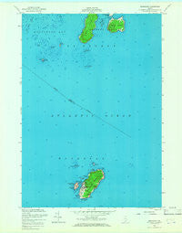 Monhegan Maine Historical topographic map, 1:24000 scale, 7.5 X 7.5 Minute, Year 1955