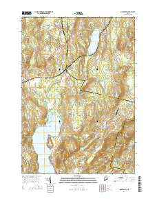 Monmouth Maine Current topographic map, 1:24000 scale, 7.5 X 7.5 Minute, Year 2014