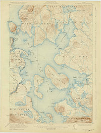 Moosehead Lake Maine Historical topographic map, 1:62500 scale, 15 X 15 Minute, Year 1922