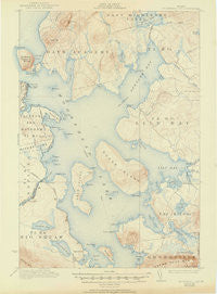 Moosehead Lake Maine Historical topographic map, 1:62500 scale, 15 X 15 Minute, Year 1922