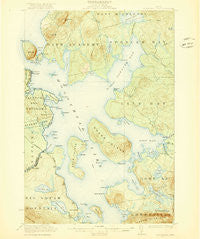 Moosehead Lake Maine Historical topographic map, 1:62500 scale, 15 X 15 Minute, Year 1922