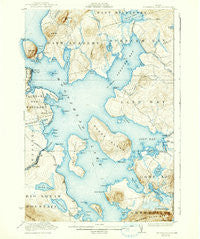 Moosehead Lake Maine Historical topographic map, 1:62500 scale, 15 X 15 Minute, Year 1922