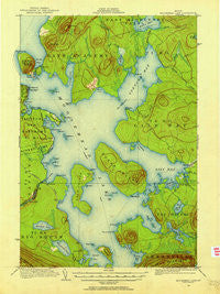 Moosehead Lake Maine Historical topographic map, 1:62500 scale, 15 X 15 Minute, Year 1920