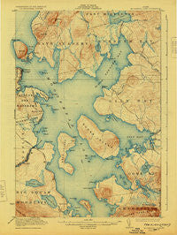 Moosehead Lake Maine Historical topographic map, 1:62500 scale, 15 X 15 Minute, Year 1922