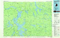 Moosehead Lake Maine Historical topographic map, 1:100000 scale, 30 X 60 Minute, Year 1985