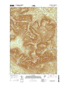 Mount Katahdin Maine Current topographic map, 1:24000 scale, 7.5 X 7.5 Minute, Year 2014