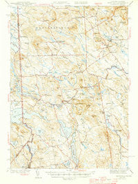 Newfield Maine Historical topographic map, 1:62500 scale, 15 X 15 Minute, Year 1944