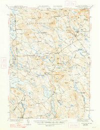 Newfield Maine Historical topographic map, 1:62500 scale, 15 X 15 Minute, Year 1944
