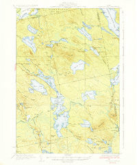 Nicatous Lake Maine Historical topographic map, 1:62500 scale, 15 X 15 Minute, Year 1934