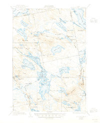 Nicatous Lake Maine Historical topographic map, 1:62500 scale, 15 X 15 Minute, Year 1934