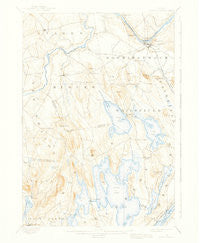 Norridgewock Maine Historical topographic map, 1:62500 scale, 15 X 15 Minute, Year 1898