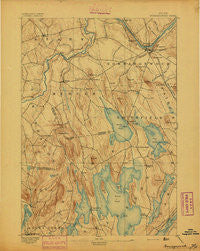 Norridgewock Maine Historical topographic map, 1:62500 scale, 15 X 15 Minute, Year 1894