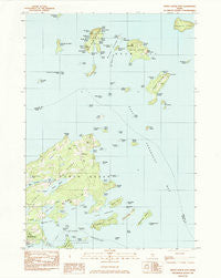 North Haven East Maine Historical topographic map, 1:24000 scale, 7.5 X 7.5 Minute, Year 1982