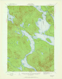 Oquossoc Maine Historical topographic map, 1:62500 scale, 15 X 15 Minute, Year 1940