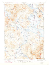 Oquossoc Maine Historical topographic map, 1:62500 scale, 15 X 15 Minute, Year 1942