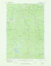Oxbow Maine Historical topographic map, 1:62500 scale, 15 X 15 Minute, Year 1965