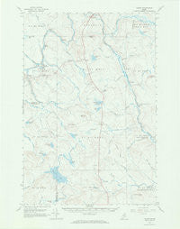Oxbow Maine Historical topographic map, 1:62500 scale, 15 X 15 Minute, Year 1965