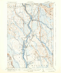 Passadumkeag Maine Historical topographic map, 1:62500 scale, 15 X 15 Minute, Year 1917