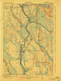 Passadumkeag Maine Historical topographic map, 1:62500 scale, 15 X 15 Minute, Year 1917