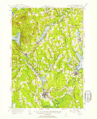 Pittsfield Maine Historical topographic map, 1:62500 scale, 15 X 15 Minute, Year 1955