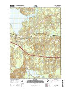 Plymouth Maine Current topographic map, 1:24000 scale, 7.5 X 7.5 Minute, Year 2014