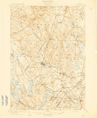 Poland Maine Historical topographic map, 1:62500 scale, 15 X 15 Minute, Year 1908