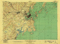 Portland And Vicinity Maine Historical topographic map, 1:62500 scale, 15 X 15 Minute, Year 1918