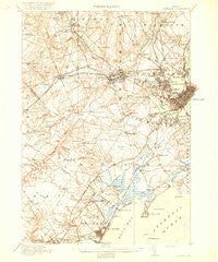 Portland Maine Historical topographic map, 1:62500 scale, 15 X 15 Minute, Year 1916