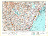 Portland Maine Historical topographic map, 1:250000 scale, 1 X 2 Degree, Year 1963