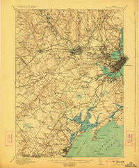 Portland Maine Historical topographic map, 1:62500 scale, 15 X 15 Minute, Year 1916