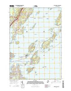 Portland East Maine Current topographic map, 1:24000 scale, 7.5 X 7.5 Minute, Year 2014