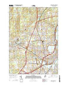 Portland West Maine Current topographic map, 1:24000 scale, 7.5 X 7.5 Minute, Year 2014