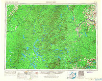 Presque Isle Maine Historical topographic map, 1:250000 scale, 1 X 2 Degree, Year 1954