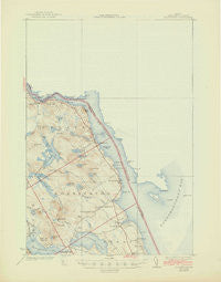 Robbinston Maine Historical topographic map, 1:62500 scale, 15 X 15 Minute, Year 1931