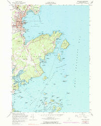 Rockland Maine Historical topographic map, 1:24000 scale, 7.5 X 7.5 Minute, Year 1955