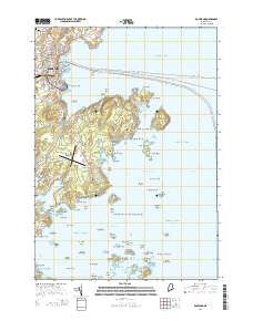 Rockland Maine Current topographic map, 1:24000 scale, 7.5 X 7.5 Minute, Year 2014